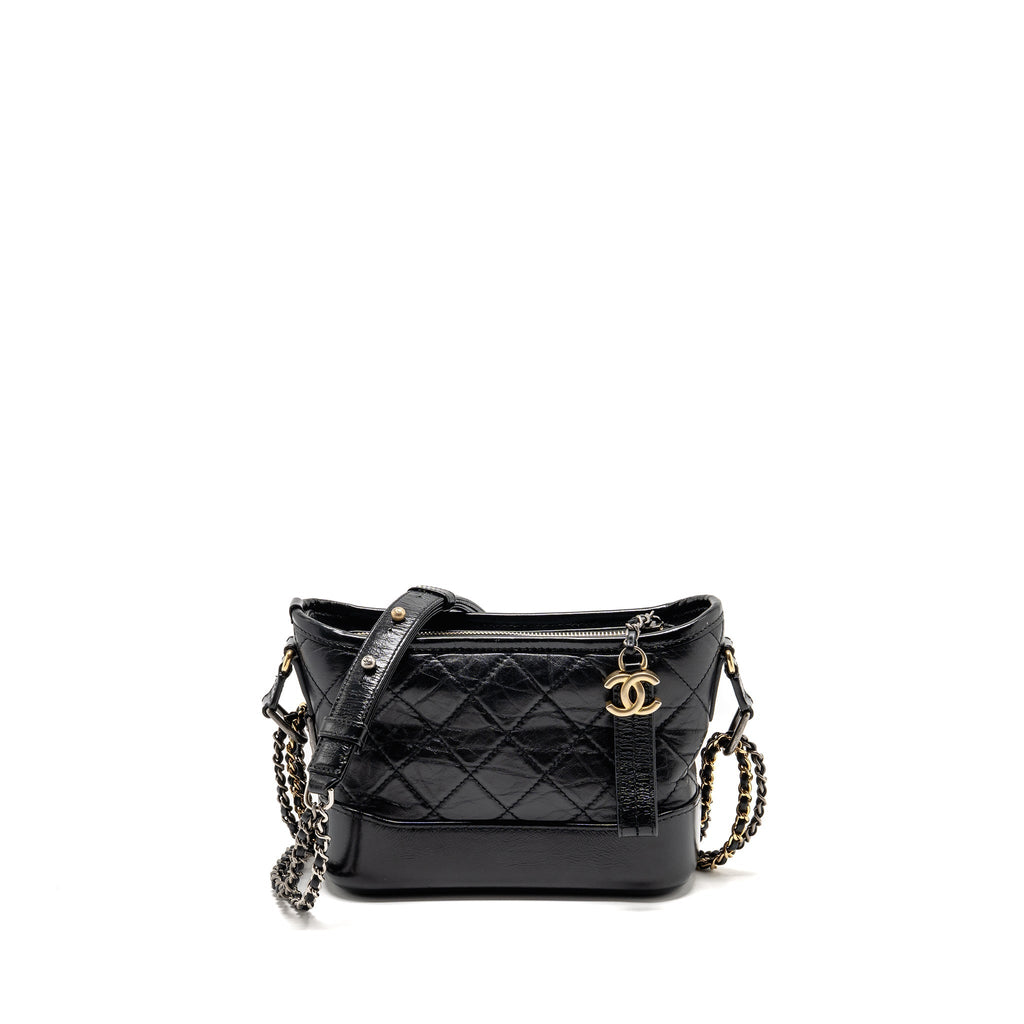 CHANEL SMALL GABRIELLE HOBO BAG CALFSKIN BLACK MULTICOLOUR HARDWARE