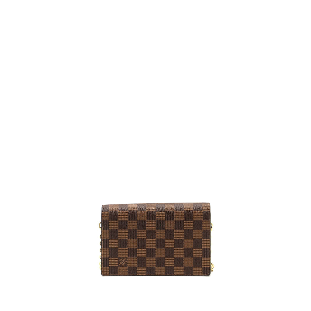 LOUIS VUITTON VAVIN CHAIN WALLET DAMIER EBENE CANVAS GHW
