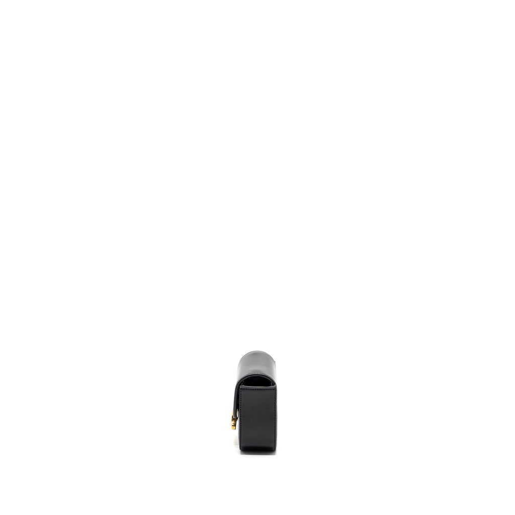 CELINE MINI CLAUDE SHINY CALFSKIN BLACK GHW