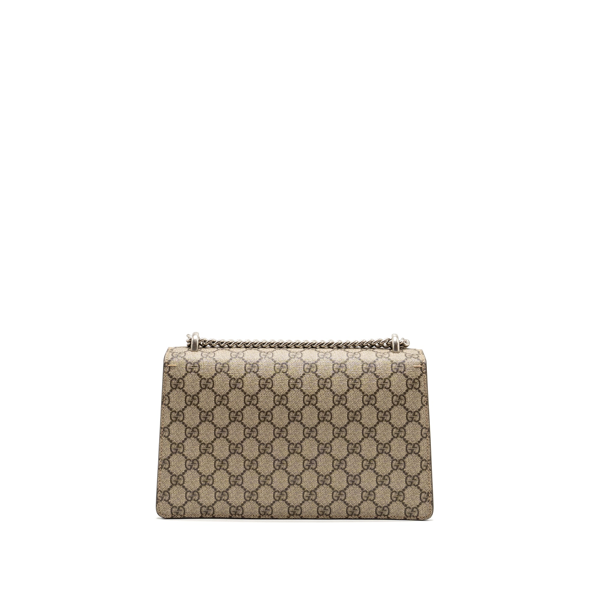 GUCCI DIONYSUS FLAP BAG SUEDE LEATHER / CANVAS BEIGE SHW
