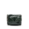 SAINT LAURENT MEDIUM NIKI CALFSKIN GREEN RUTHENIUM HARDWARE
