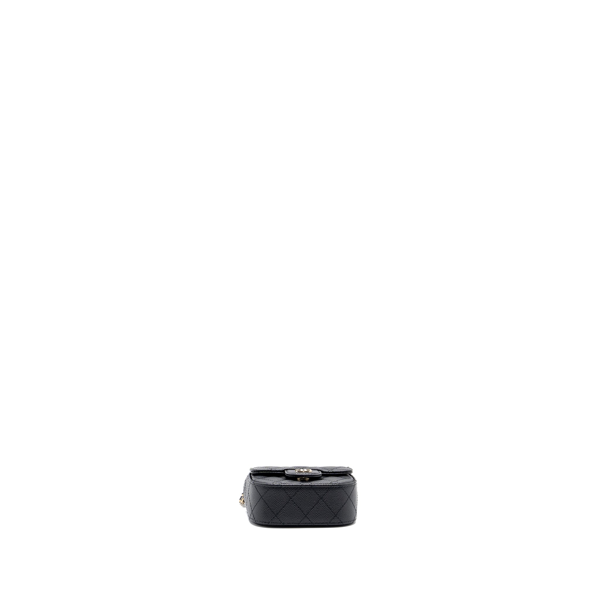 CHANEL MINI CLUTCH WITH CHAIN CAVIAR BLACK LGHW (MICROCHIP)