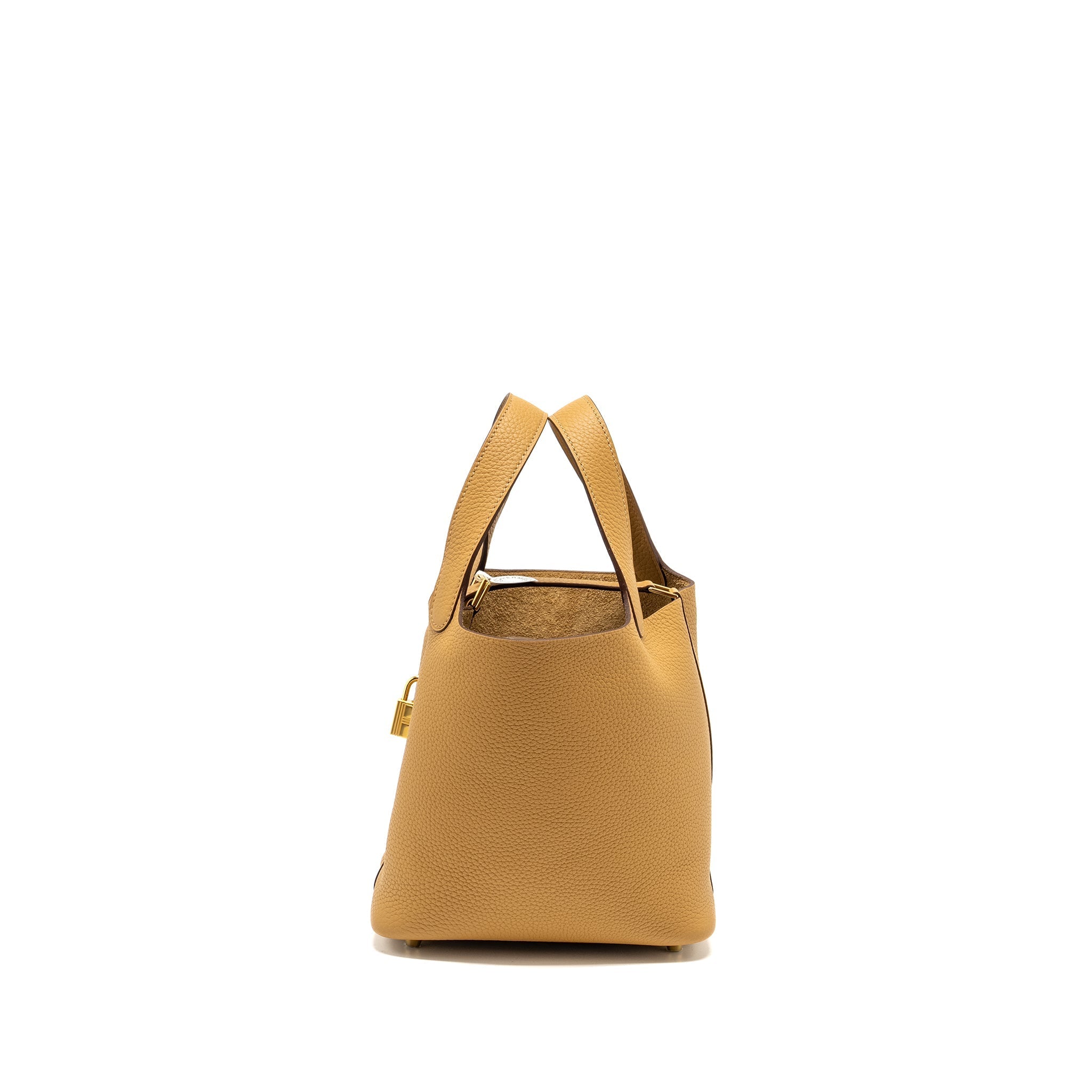 HERMES PICOTIN 18 LOCK BAG CLEMENCE 4B BISCUIT GHW