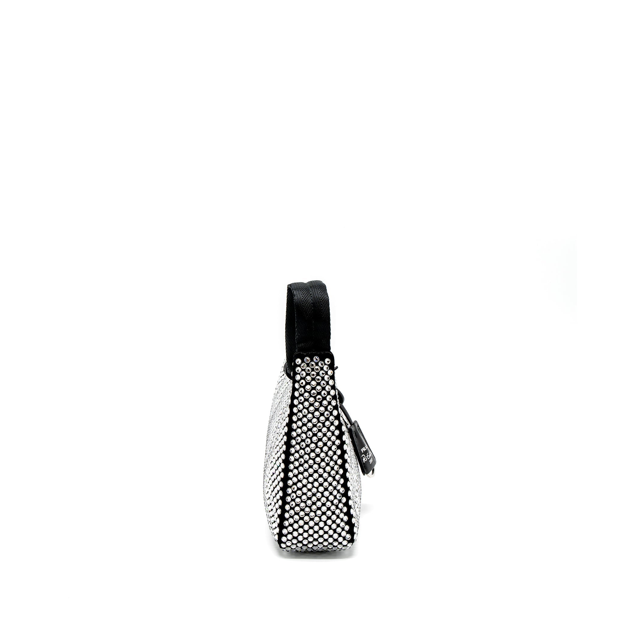 PRADA RE-EDITION 2000 MINI-BAG SATIN/CRYSTAL BLACK SHW