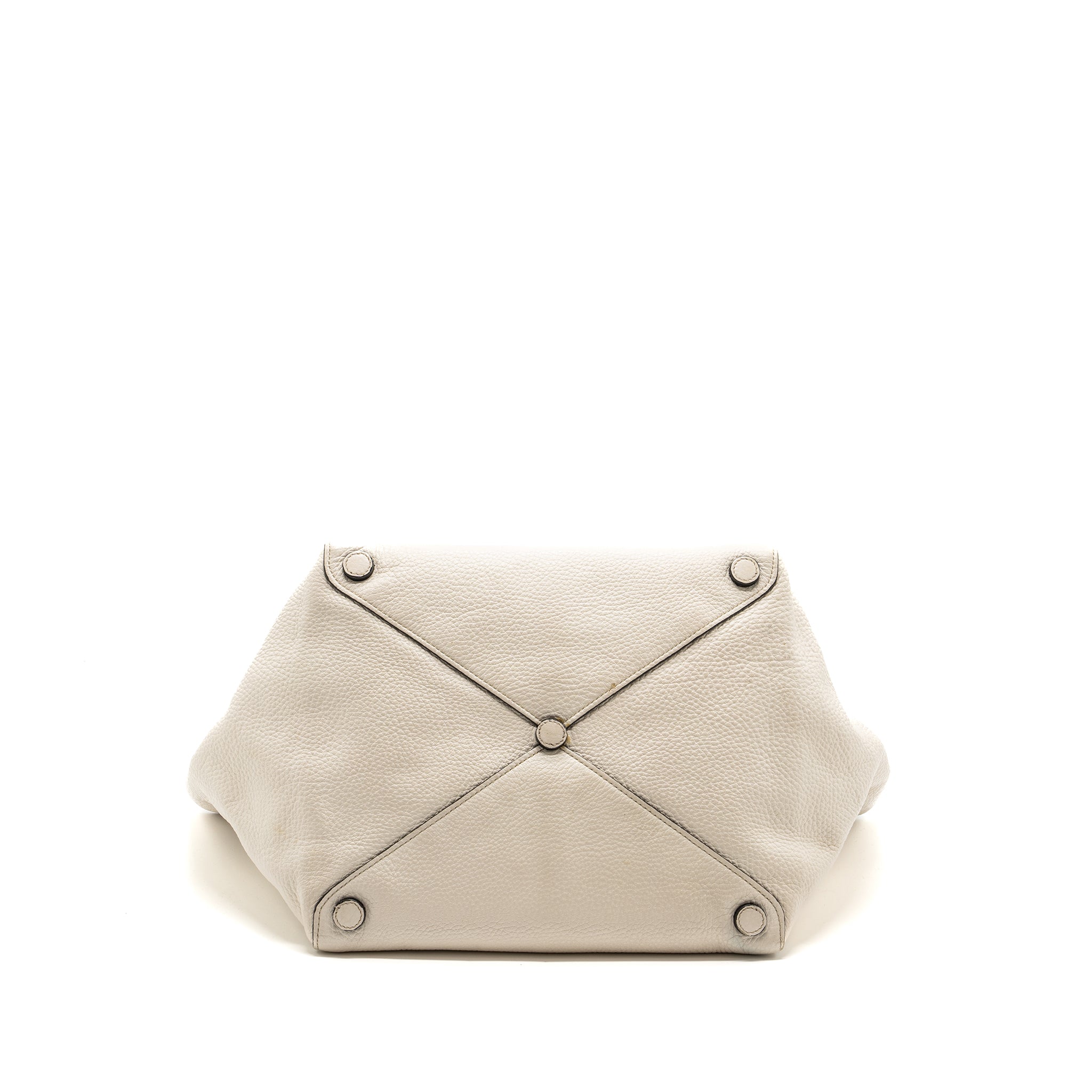 PRADA TOTE BAG CALFSKIN WHITE GHW