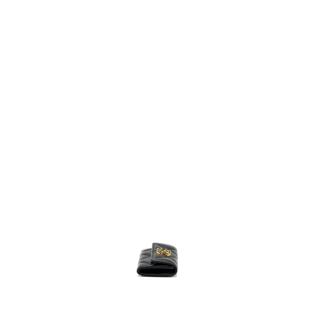 CHANEL 19 FLAP CARD HOLDER LAMBSKIN BLACK GHW (MICROCHIP)