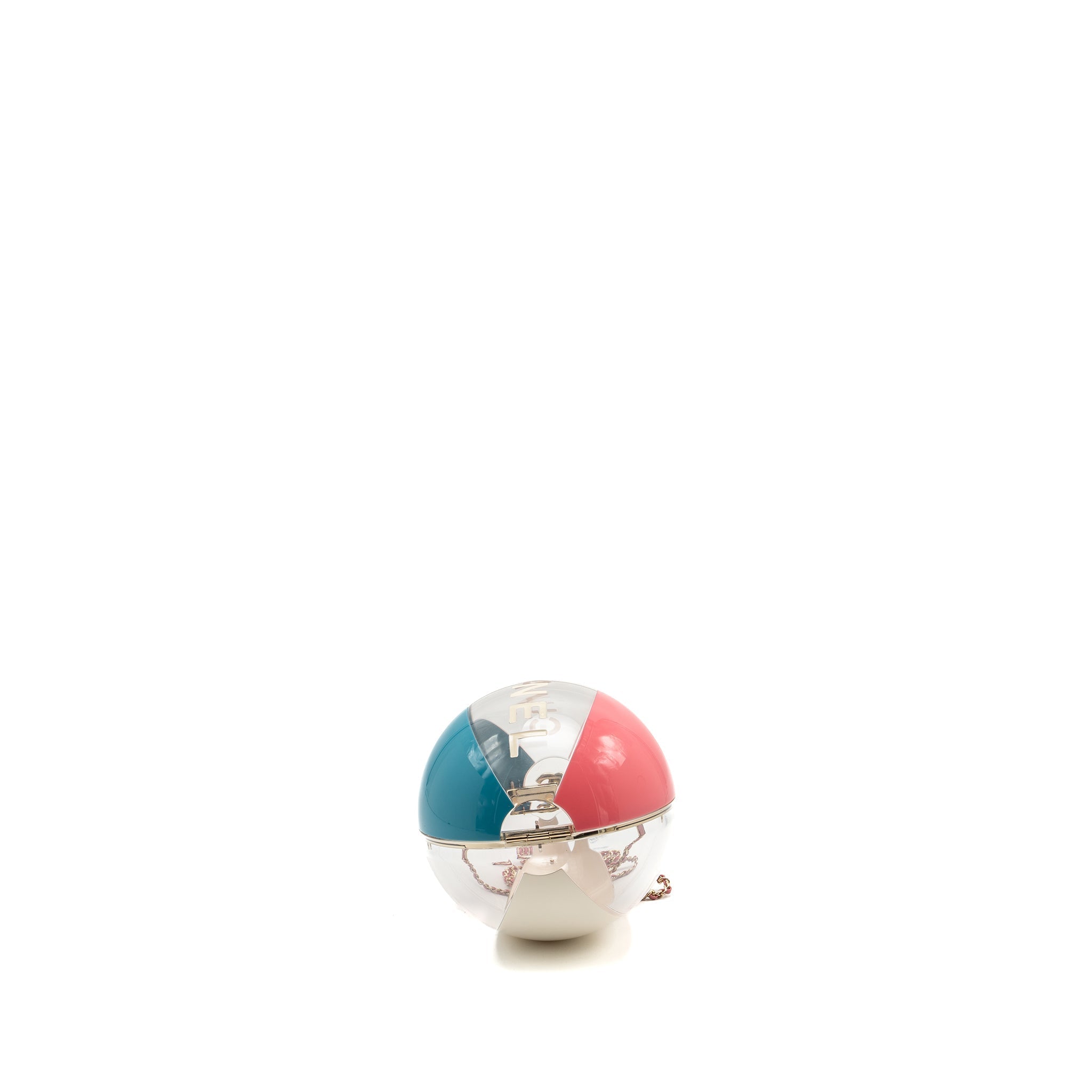 CHANEL 19S BEACH BALL EVENING BAG PLEXIGLASS MULTICOLOUR LGHW