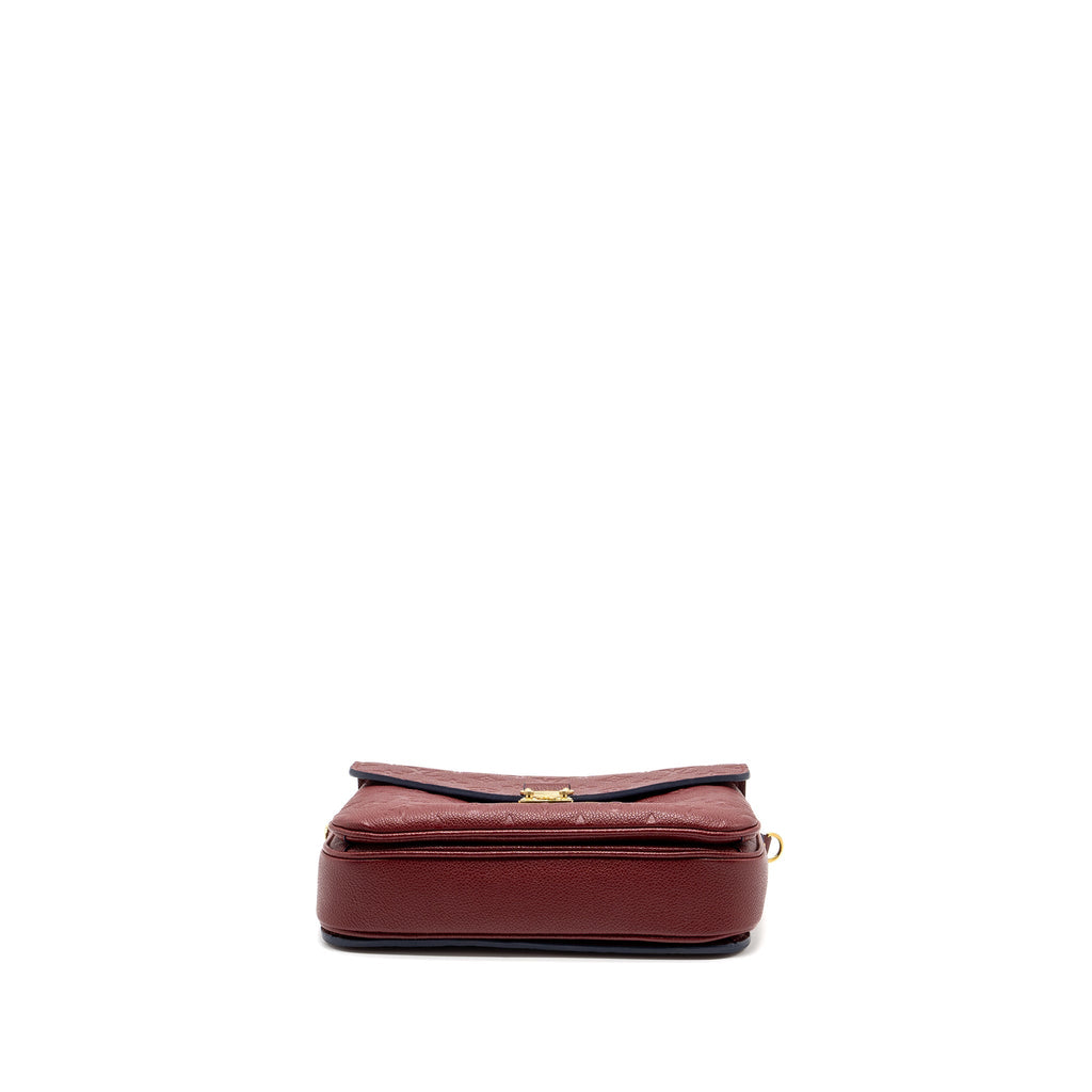 LOUIS VUITTON POCHETTE MÉTIS MONOGRAM EMPREINTE RED GHW