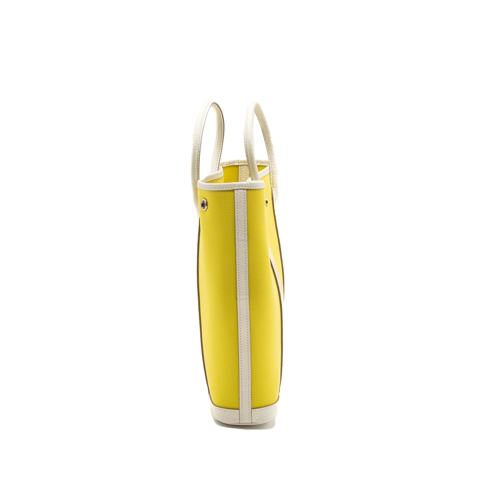 HERMES GARDEN FILE 28 CANVAS / LEATHER LIME/ BLANC SHW