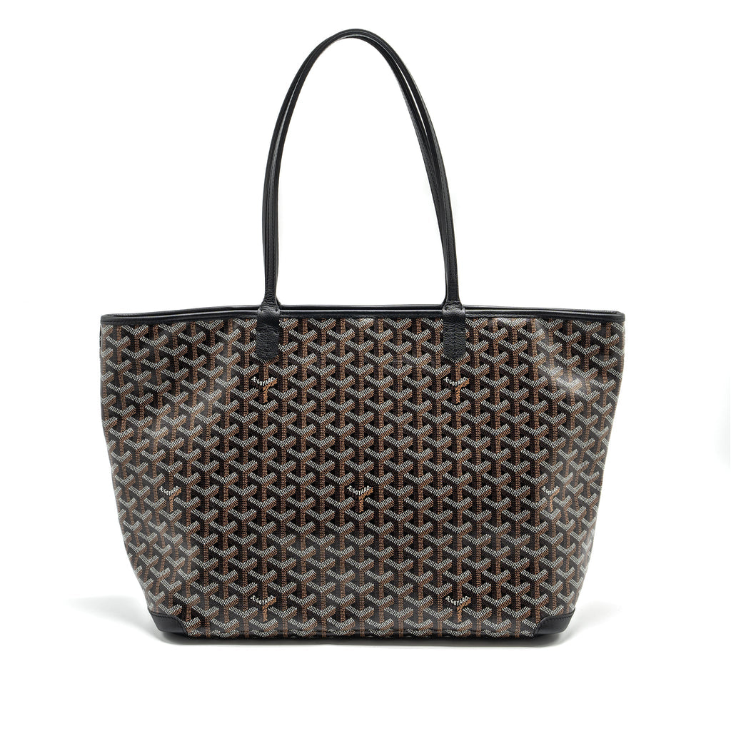 GOYARD ARTOIS MM TOTE GOYARDLINE CANVAS / CALFSKIN BLACK SHW