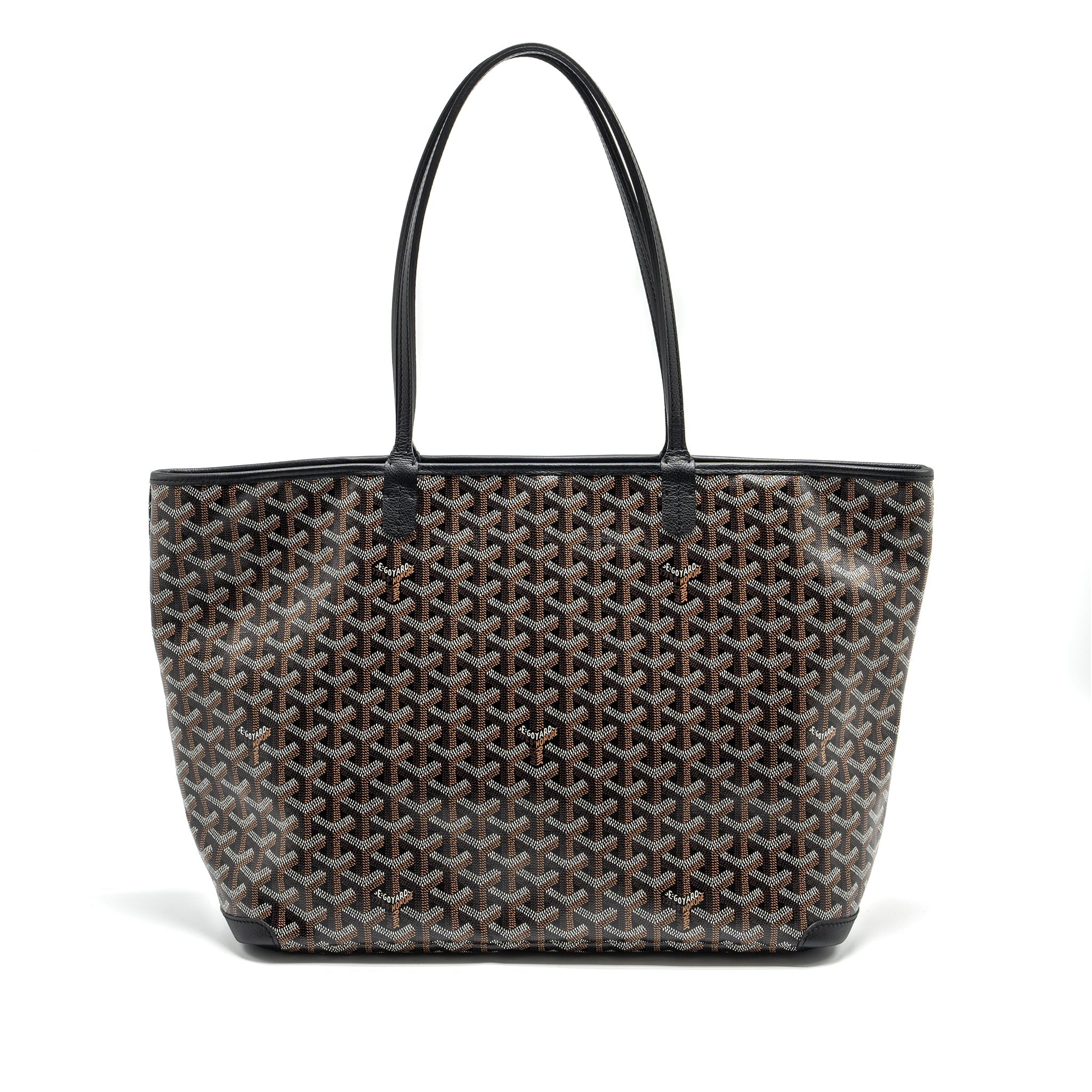 GOYARD ARTOIS MM TOTE GOYARDLINE CANVAS / CALFSKIN BLACK SHW
