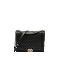 CHANEL MAXI BOY BAG CAVIAR BLACK RUTHENIUM HARDWARE