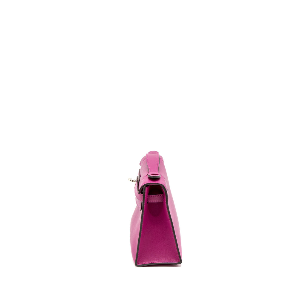 HERMES KELLY POCHETTE SWIFT ROSE POURPRE SHW