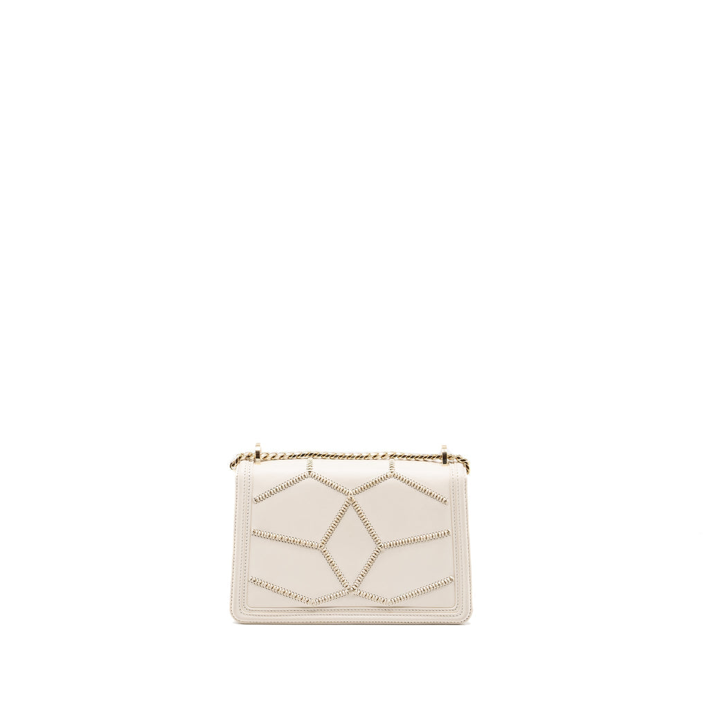 BVLGARI SERPENTI FLAP CHAIN BAG CALFSKIN LIMITED EDITION WHITE LGHW