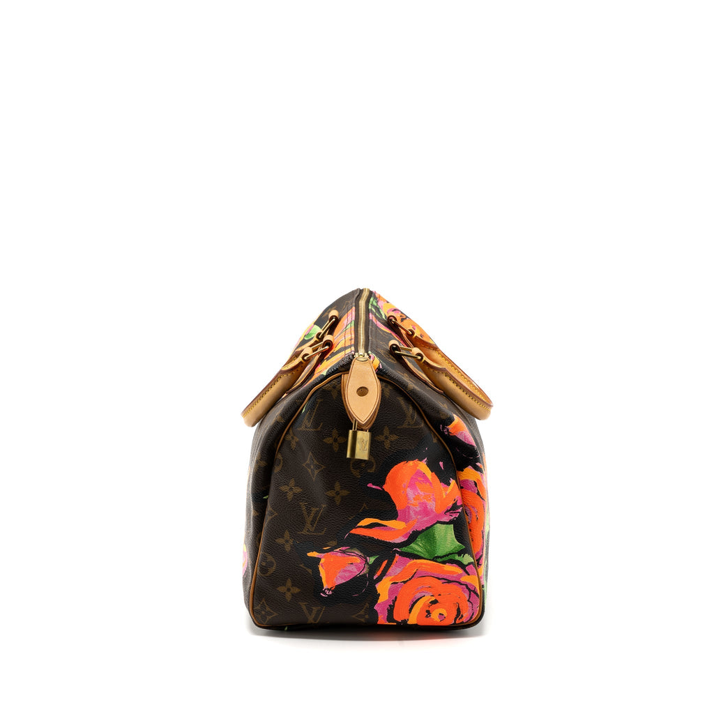 LOUIS VUITTON SPEEDY 30 LIMITED FLOWER PRINT MONOGRAM CANVAS GHW