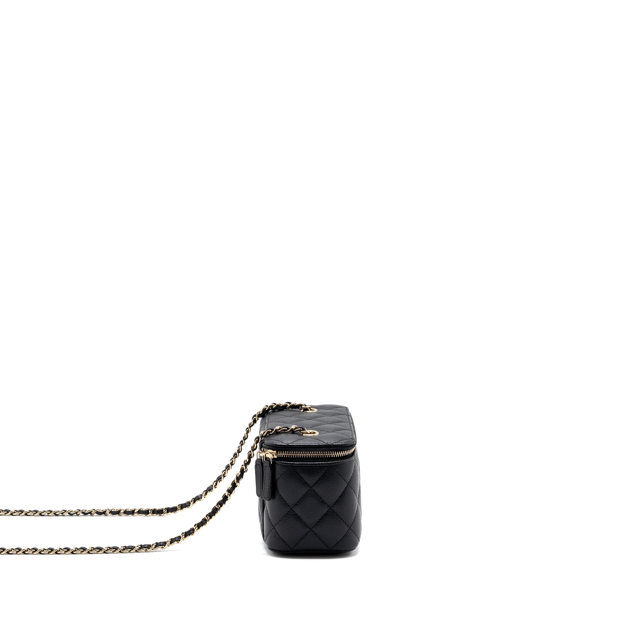 CHANEL LONG VANITY CASE CAVIAR BLACK LGHW