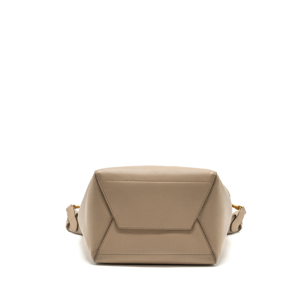 CELINE SANGLE BUCKET BAG CALFSKIN LIGHT GREY GHW