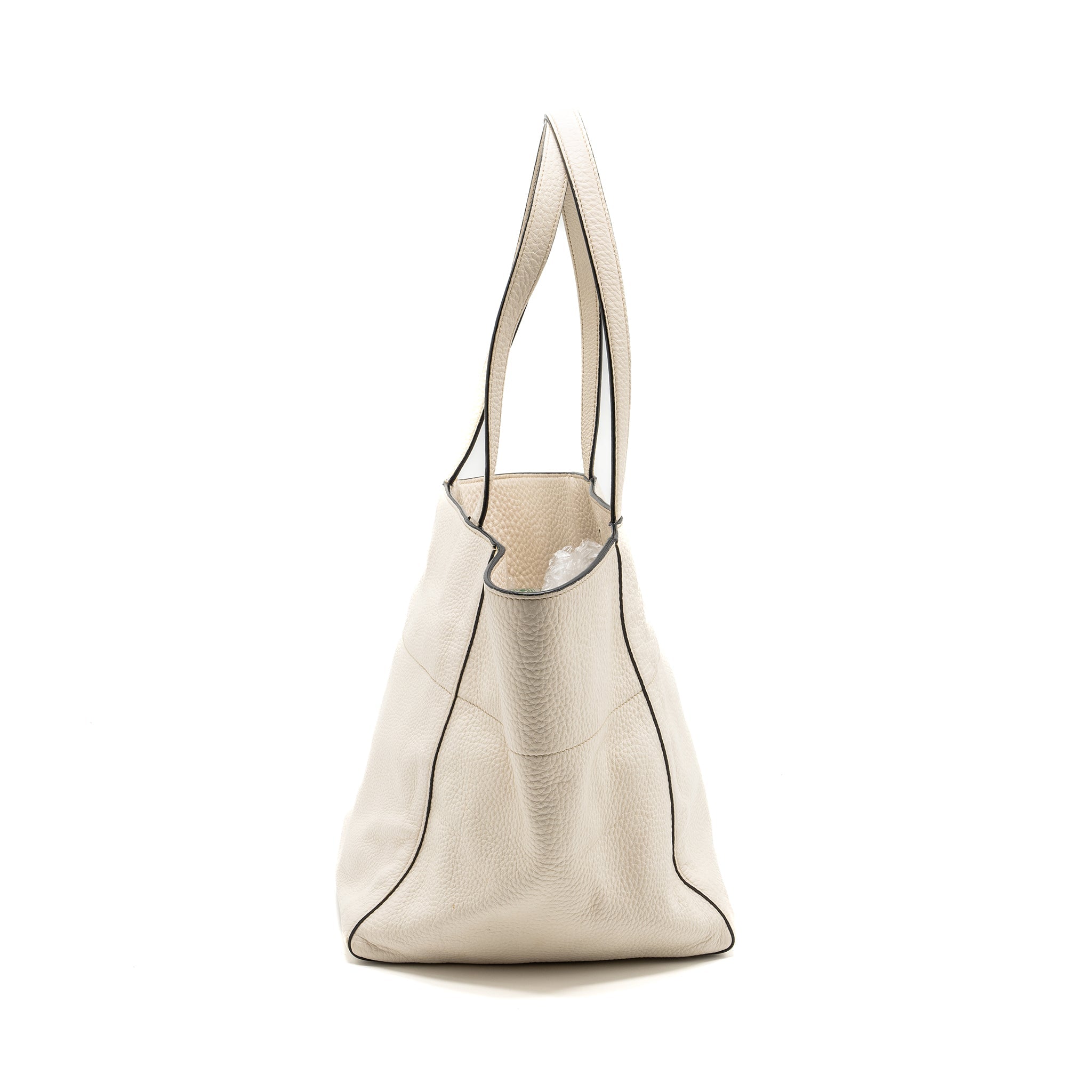PRADA TOTE BAG CALFSKIN WHITE GHW