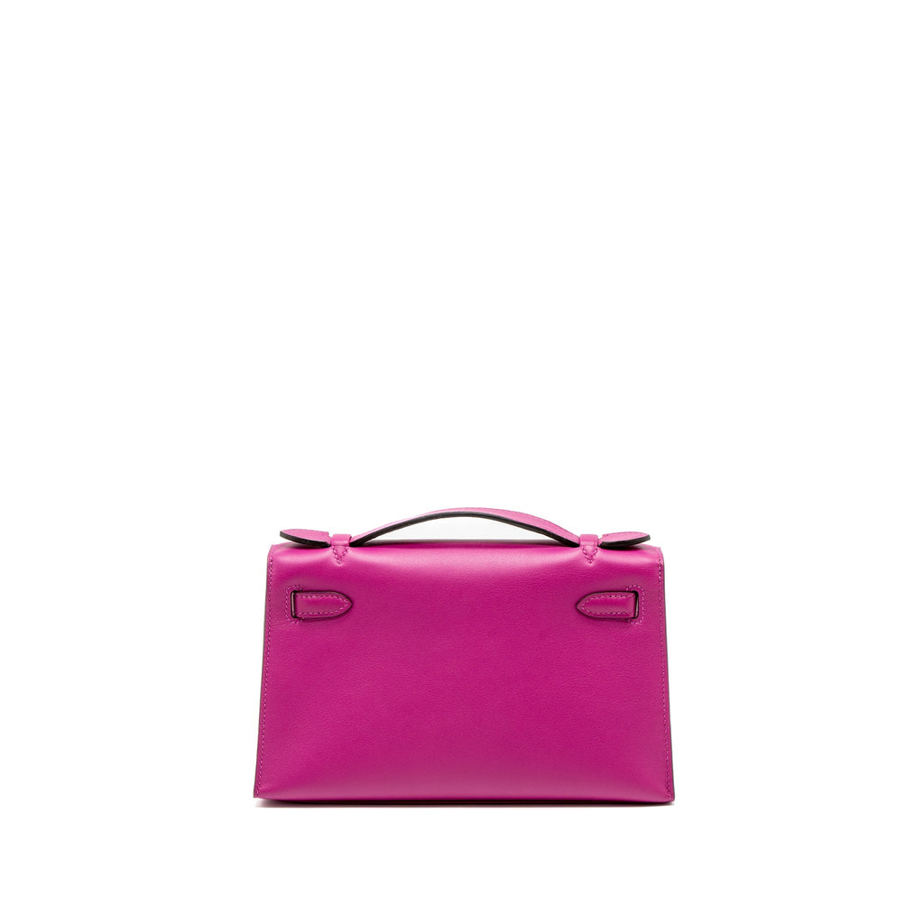 HERMES KELLY POCHETTE SWIFT ROSE POURPRE SHW