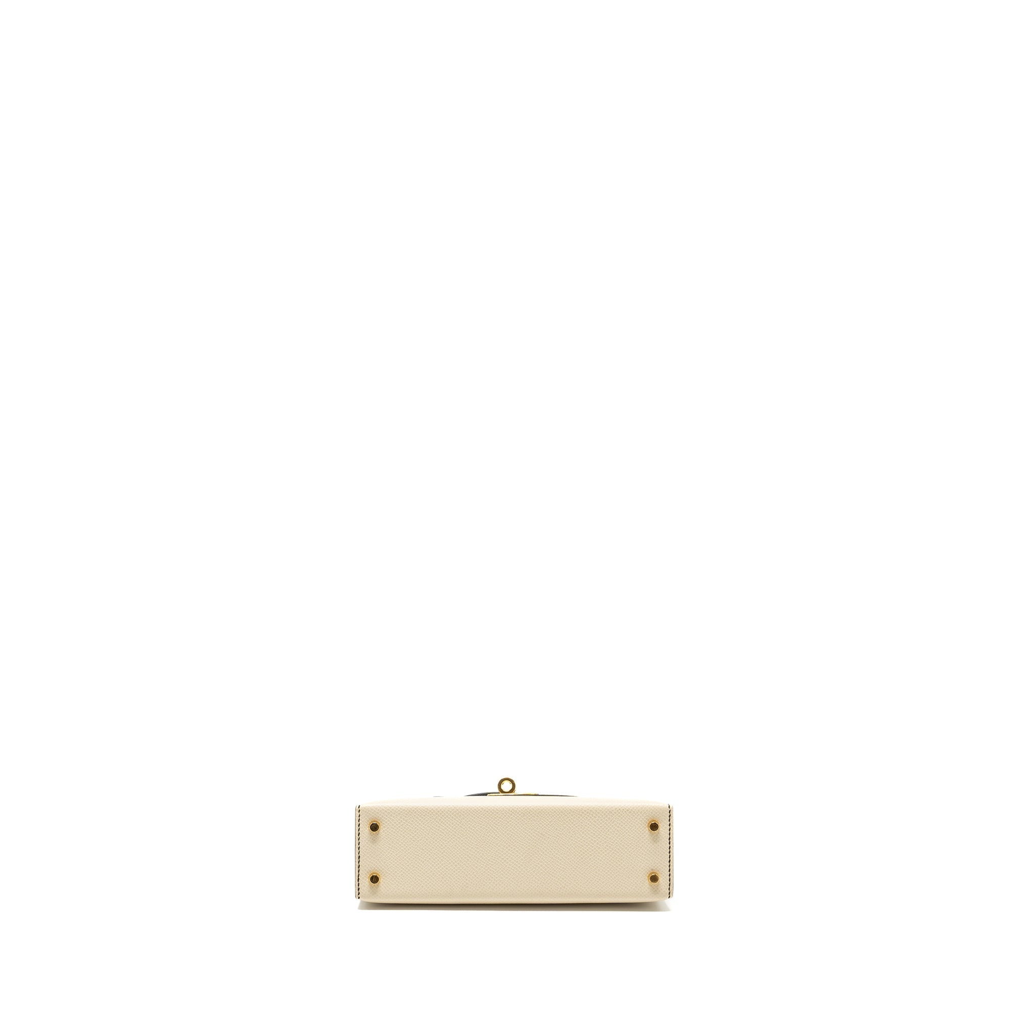 HERMES MINI KELLY SPECIAL ORDER EPSOM NATA/BLACK GHW