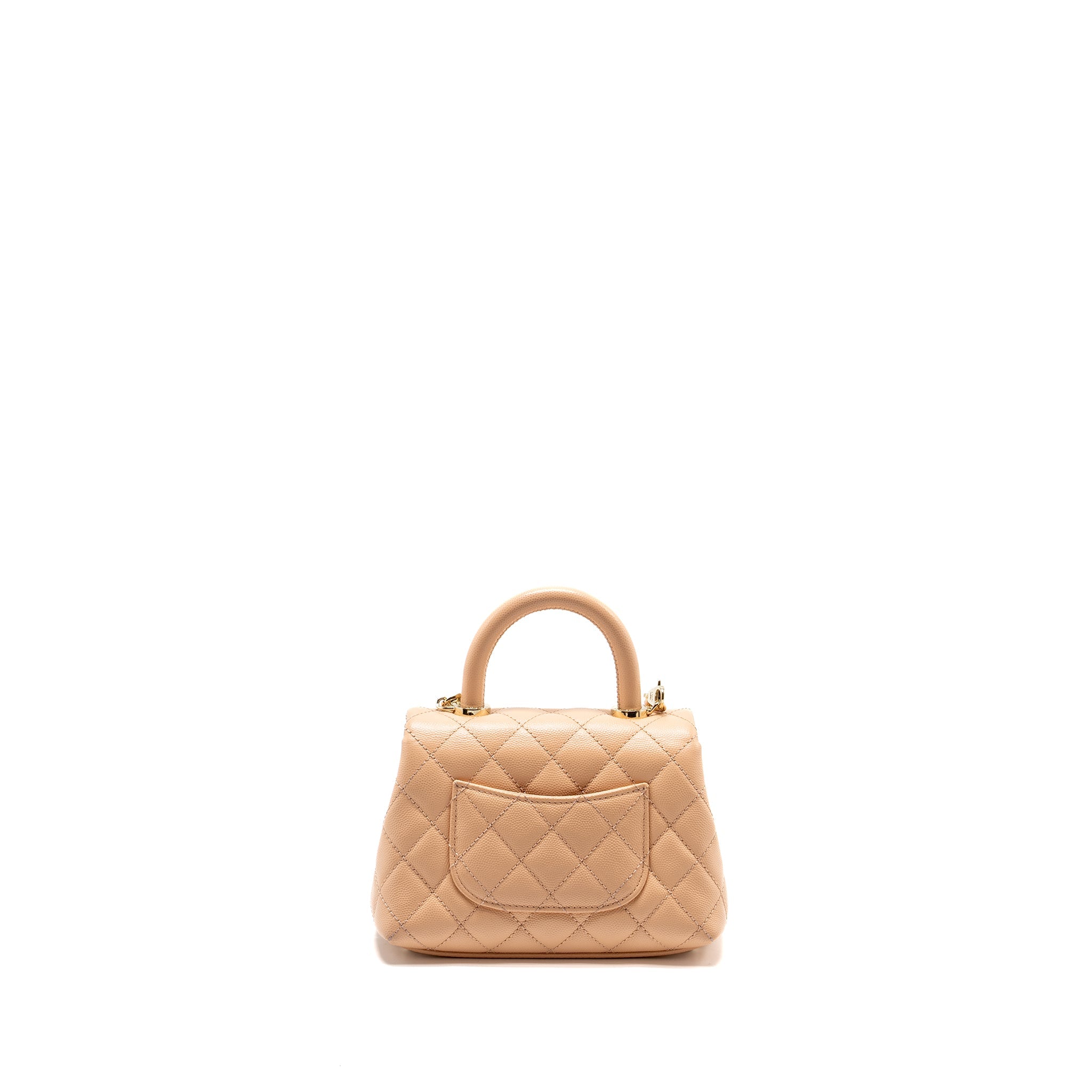 CHANEL MINI COCO HANDLE CAVIAR BEIGE LGHW