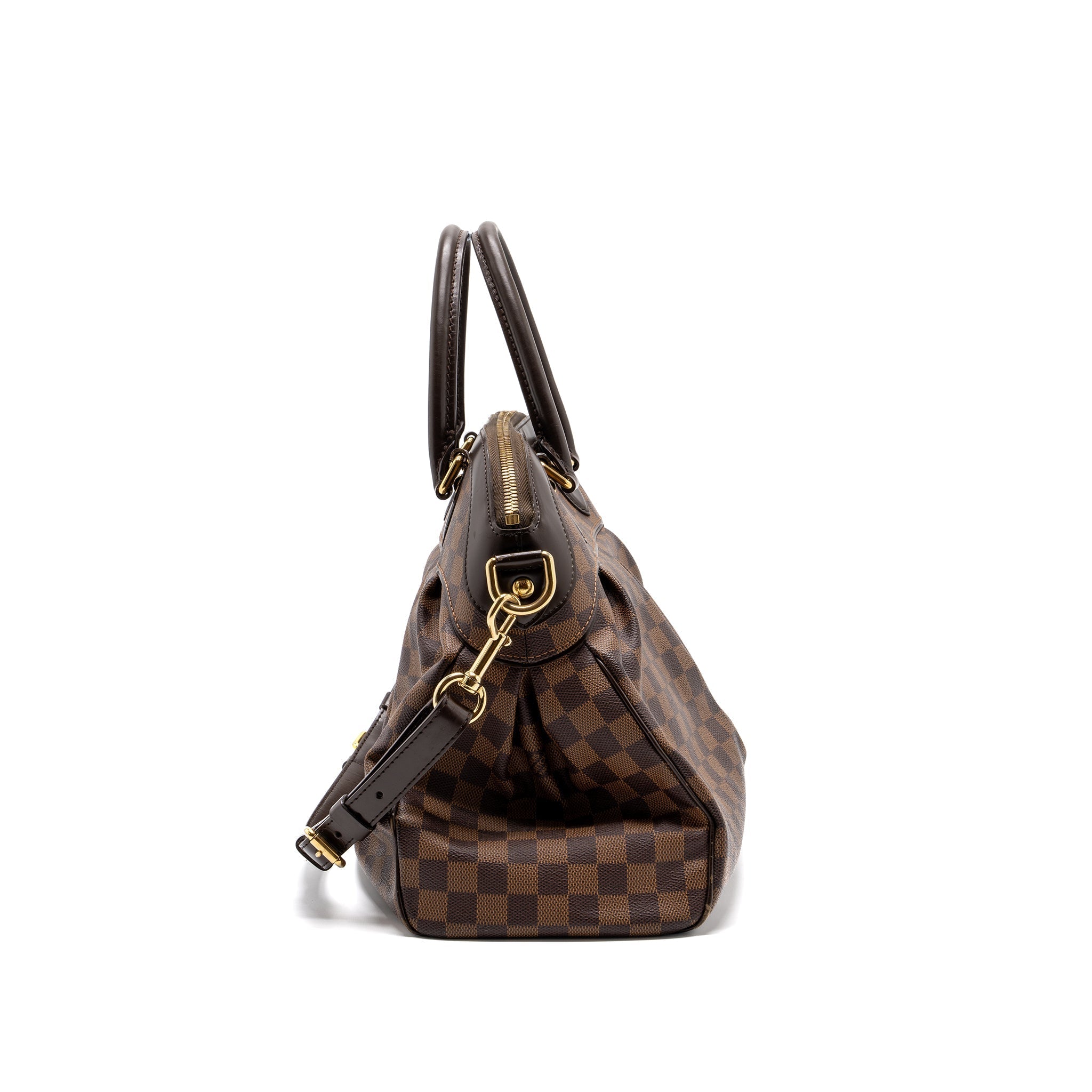 LOUIS VUITTON TREVI GM HANDBAG DAMIER EBENE GHW