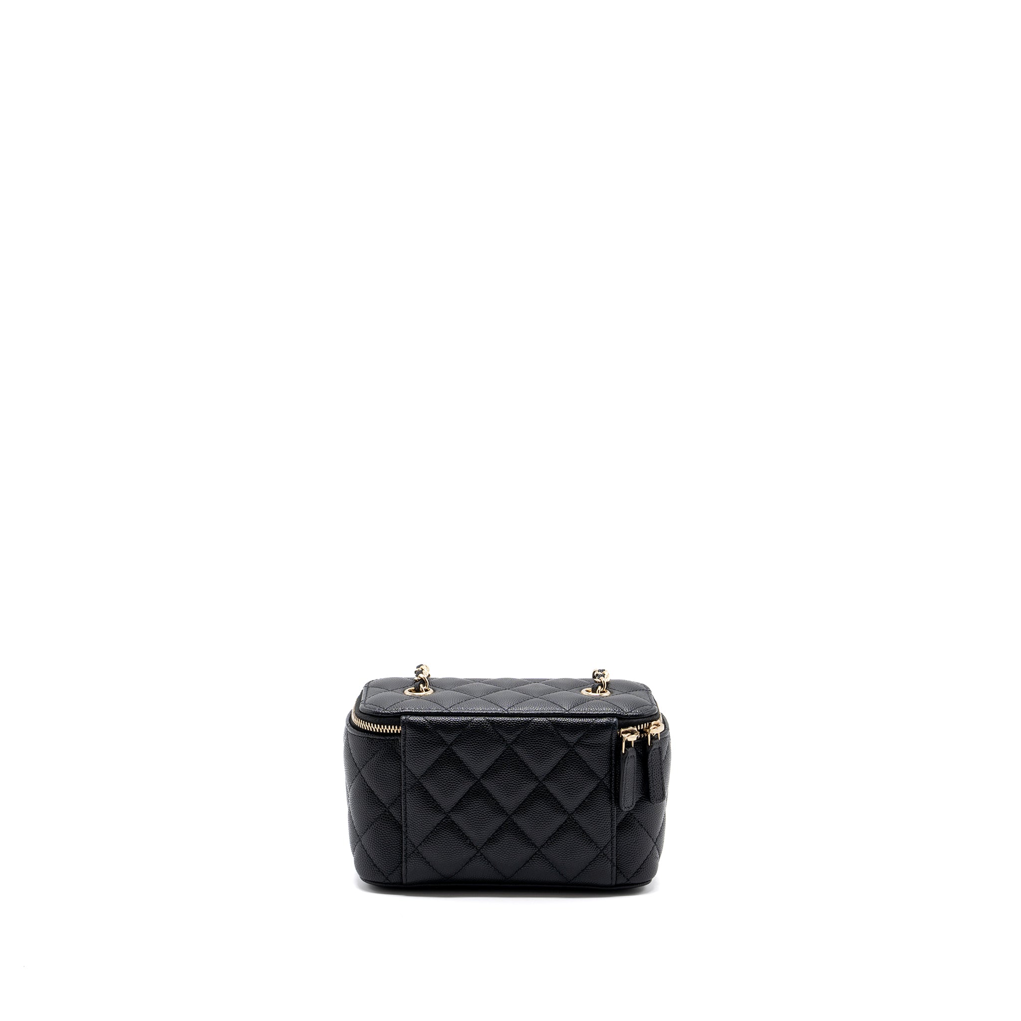 CHANEL LONG VANITY CASE CAVIAR BLACK LGHW