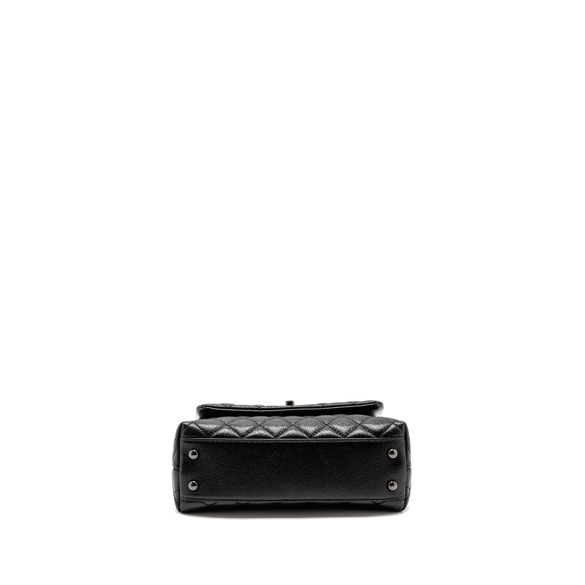 CHANEL SMALL COCO HANDLE CAVIAR SO BLACK
