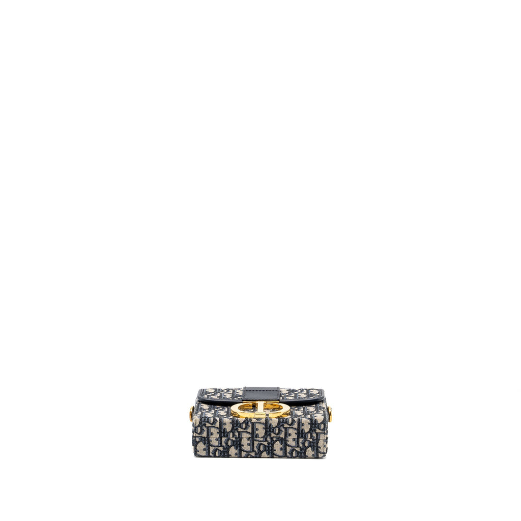 DIOR 30 MONTAIGNE BOX BLUE OBLIQUE JACQUARD GHW