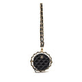 CHANEL 22C ROUND CLUTCH WITH CHAIN LAMBSKIN BLACK LGHW
