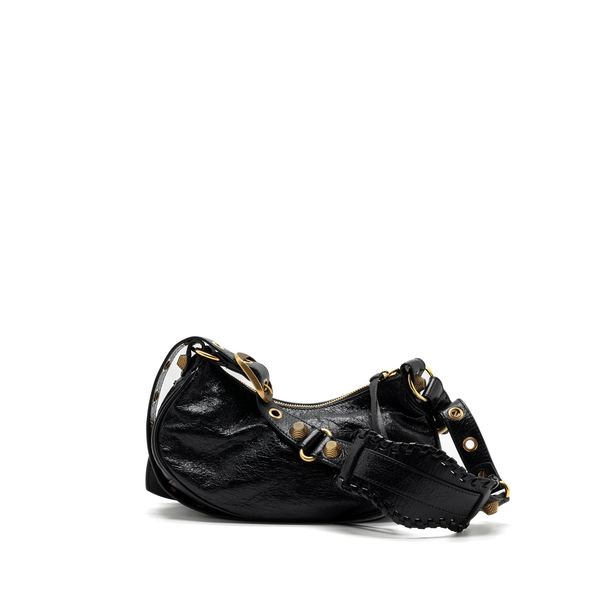 BALENCIAGA LE CAGOLE XS LAMBSKIN BLACK GHW