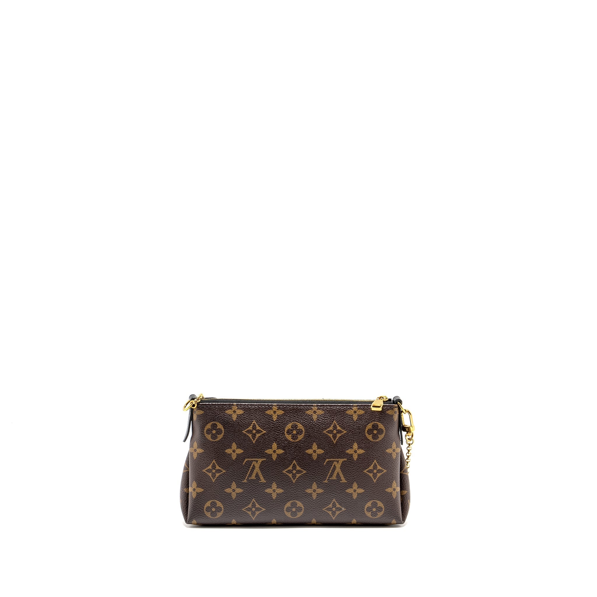 LOUIS VUITTON PALLAS CLUTCH MONOGRAM 2 WAY SHOULDER BAG MONOGRAM CANVAS/LEATHER BLACK GHW