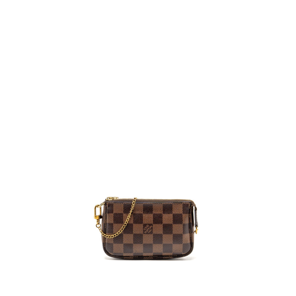 LOUIS VUITTON MINI POCHETTE ACCESSORIES DAMIER EBENE GHW