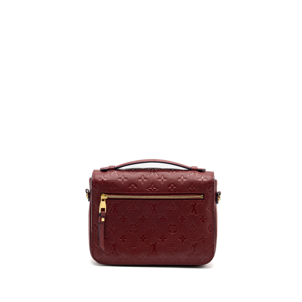 LOUIS VUITTON POCHETTE MÉTIS MONOGRAM EMPREINTE RED GHW
