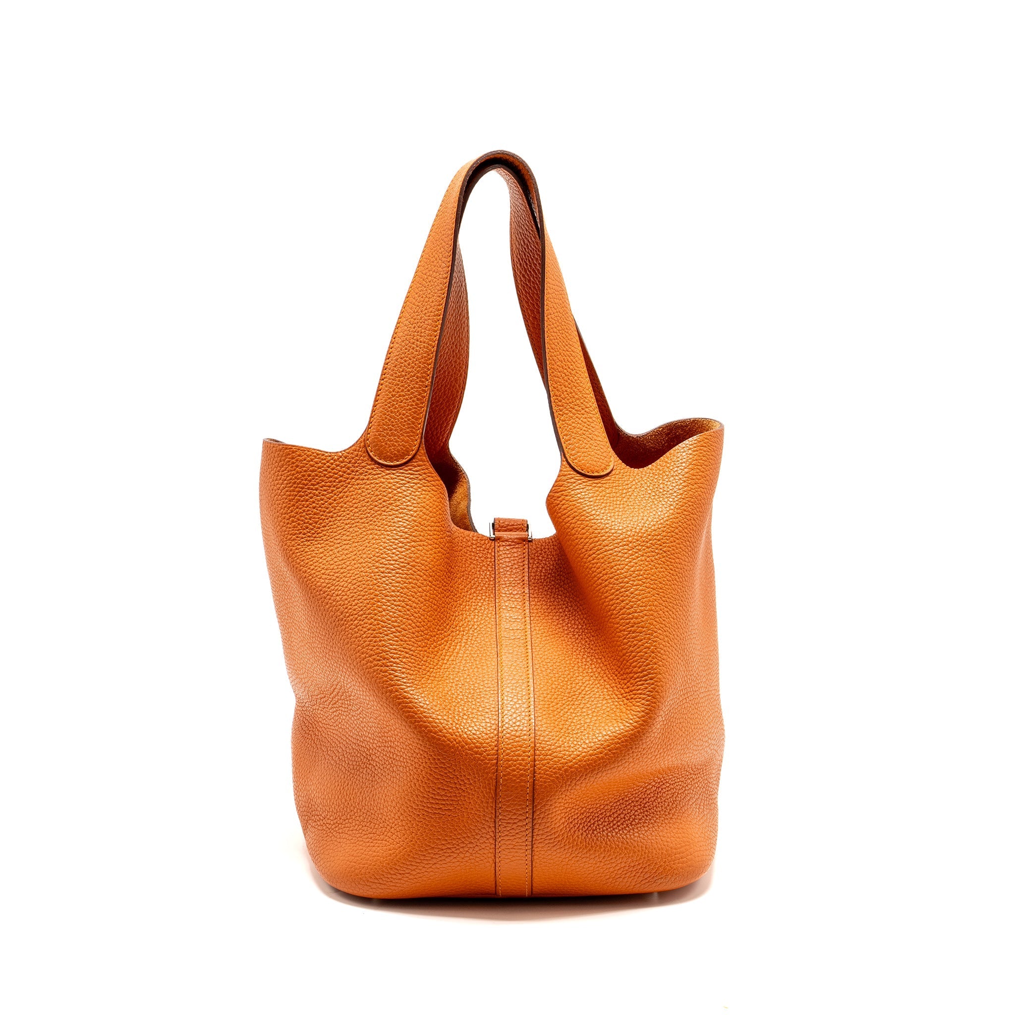 HERMES PICOTIN 26 LOCK BAG CLEMENCE ORANGE SHW
