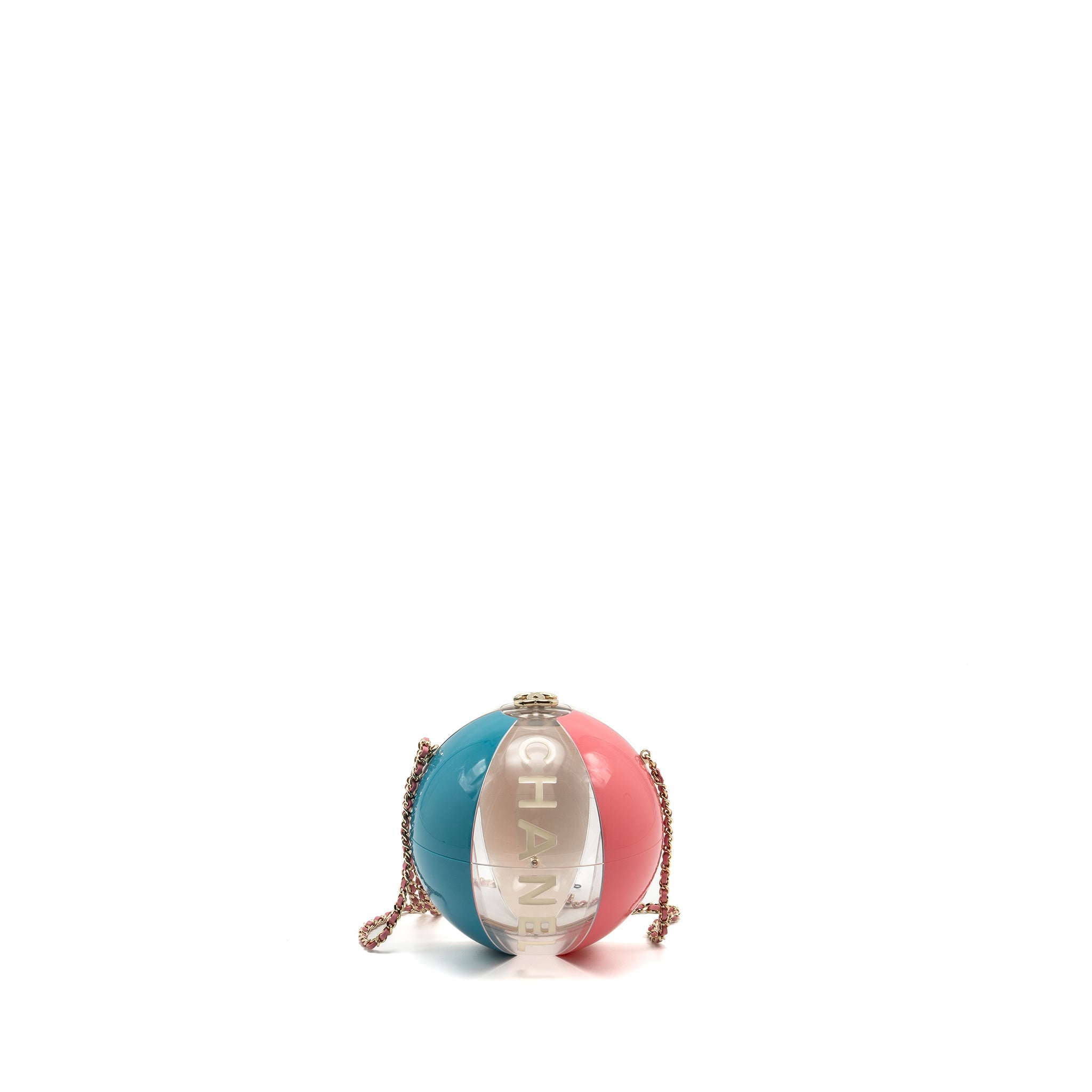 CHANEL 19S BEACH BALL EVENING BAG PLEXIGLASS MULTICOLOUR LGHW