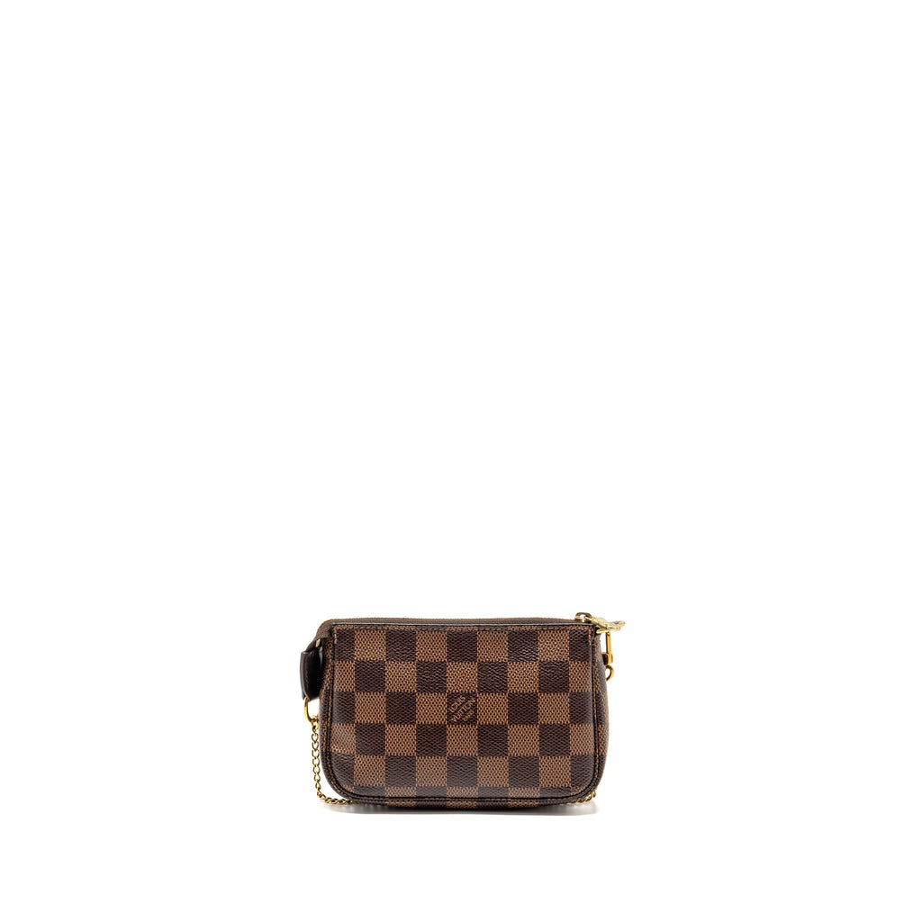 LOUIS VUITTON MINI POCHETTE ACCESSORIES DAMIER EBENE GHW