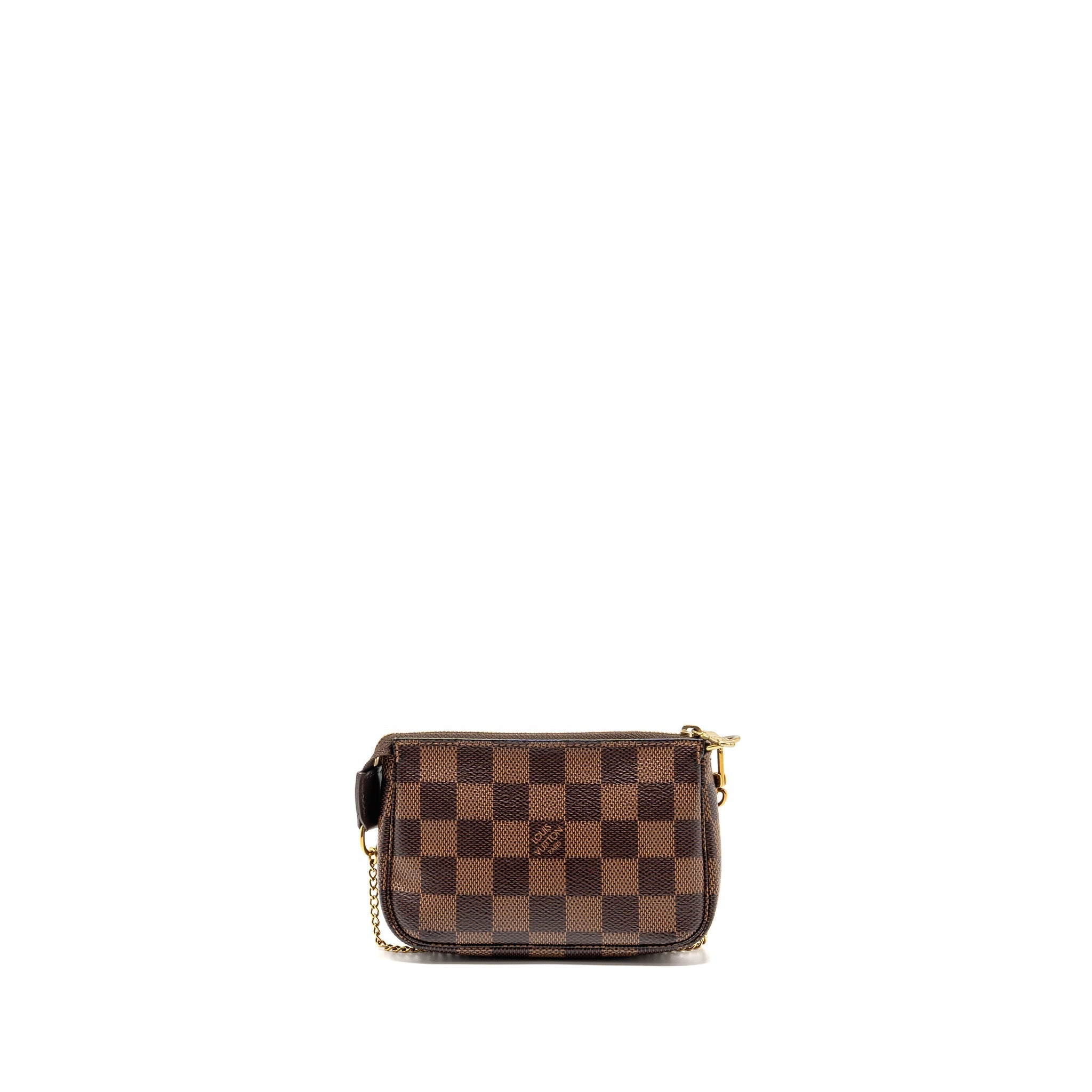LOUIS VUITTON MINI POCHETTE ACCESSORIES DAMIER EBENE GHW