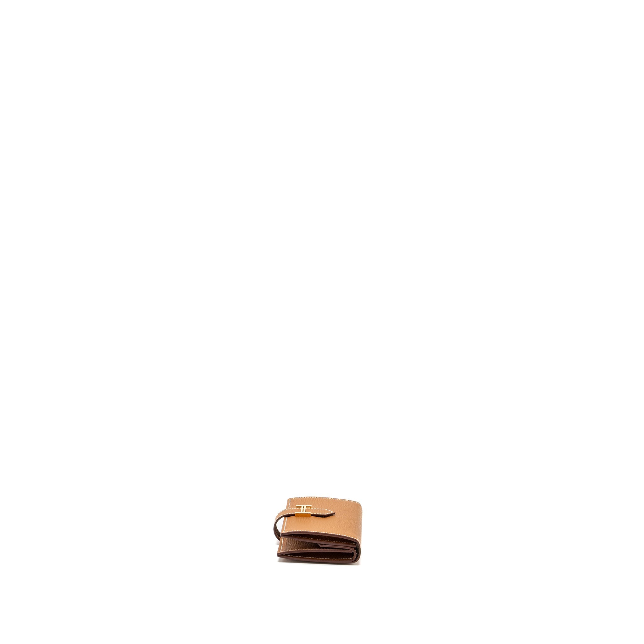 HERMES BEARN MINI WALLET EPSOM GOLD GHW