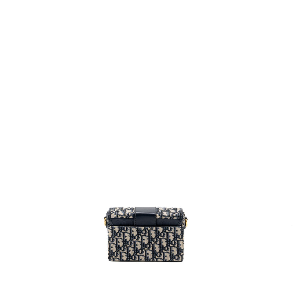 DIOR 30 MONTAIGNE BOX BLUE OBLIQUE JACQUARD GHW