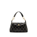 CHANEL VINTAGE WILD STITCH SHOULDER BAG CALFSKIN BLACK GHW
