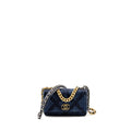 CHANEL 19 WALLET ON CHAIN DENIM BLUE MULTICOLOUR HARDWARE (MICROCHIP)
