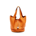HERMES PICOTIN 26 LOCK BAG CLEMENCE ORANGE SHW