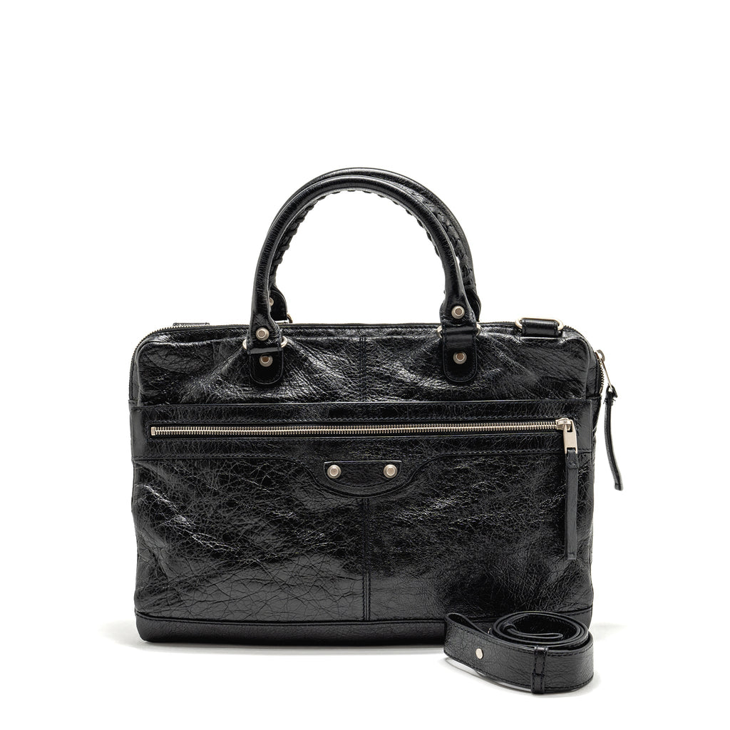 BALENCIAGA BRIEFCASE LEATHER BLACK SHW