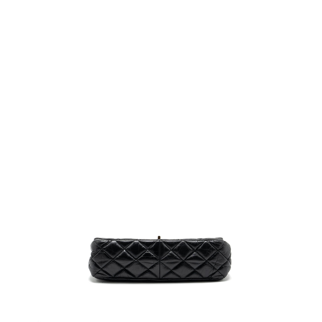 CHANEL HANGER REISSUE FLAP BAG LIMITED EDITION AGED CALFSKIN BLACK GHW