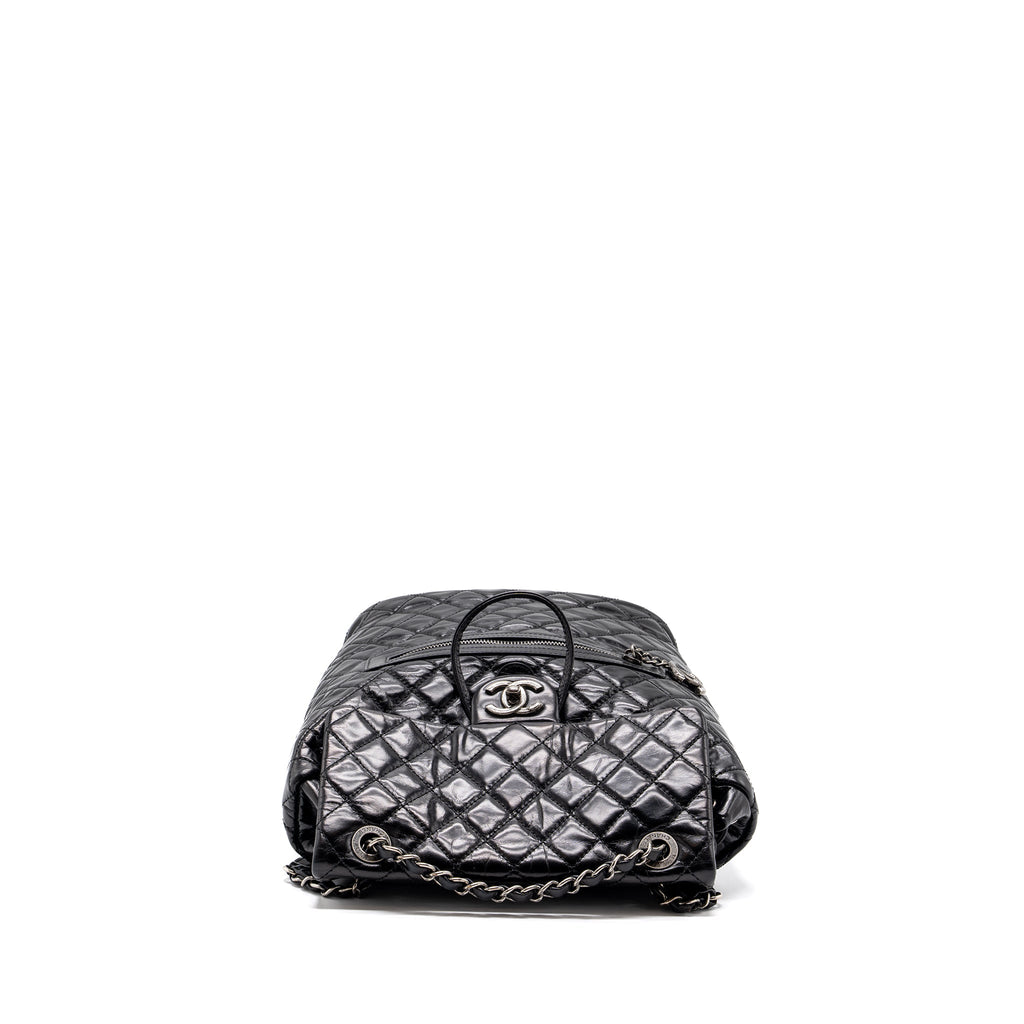 CHANEL LARGE QUILTED MOUNTAIN  BACKPACK CALFSKIN BLACK SHW