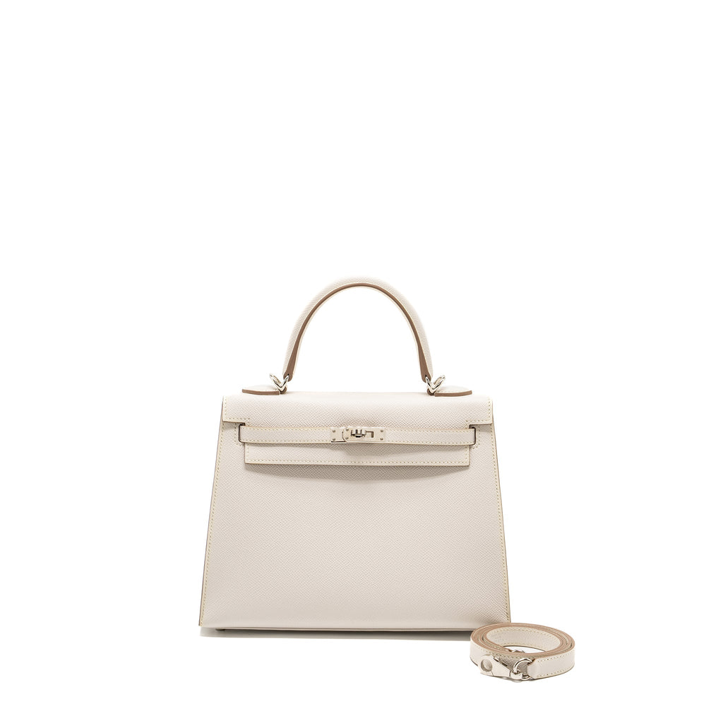 HERMES KELLY 25 EPSOM GRIS PALE SHW