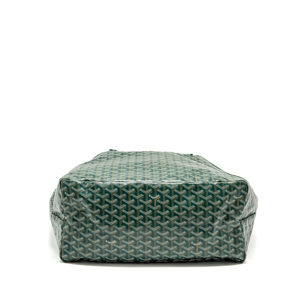 GOYARD SAINT LOUIS GM TOTE BAG CANVAS / CALFSKIN GREEN SHW