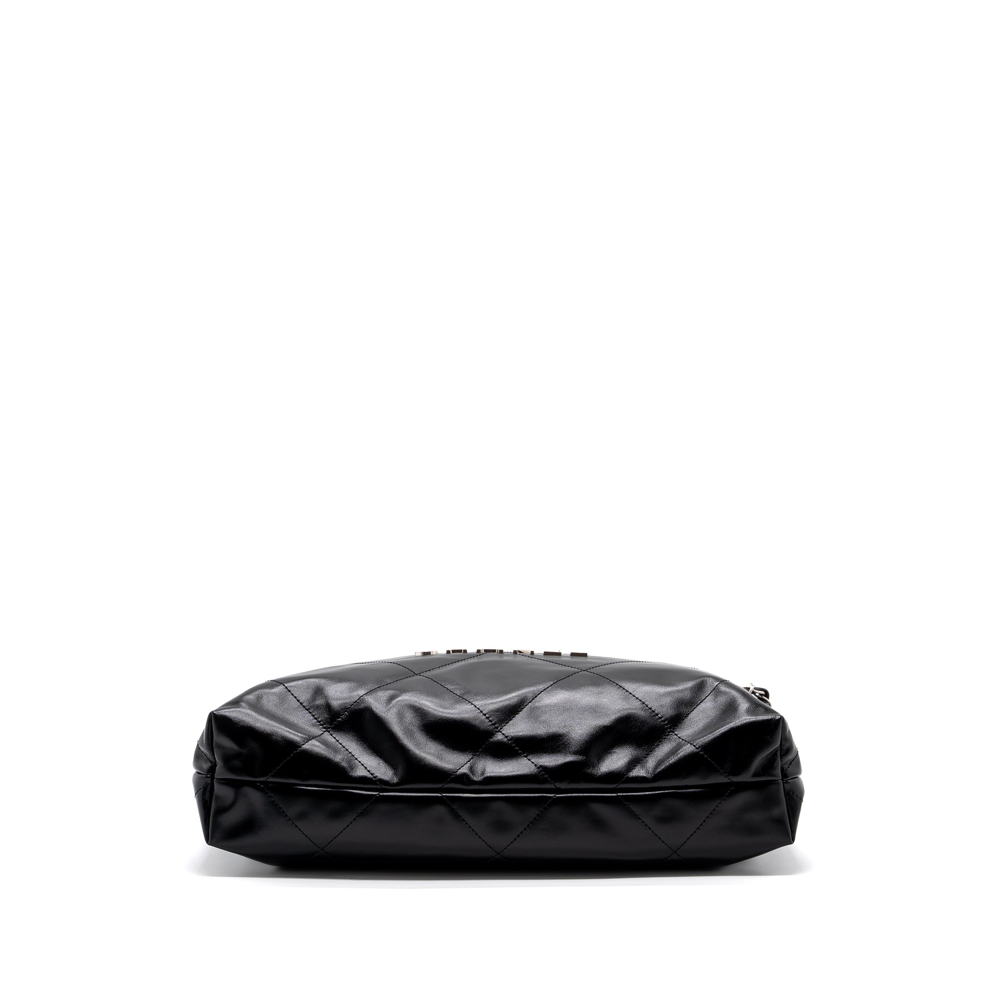 CHANEL MEDIUM 22 BAG SHINY CALFSKIN BLACK SHW (MICROCHIP)
