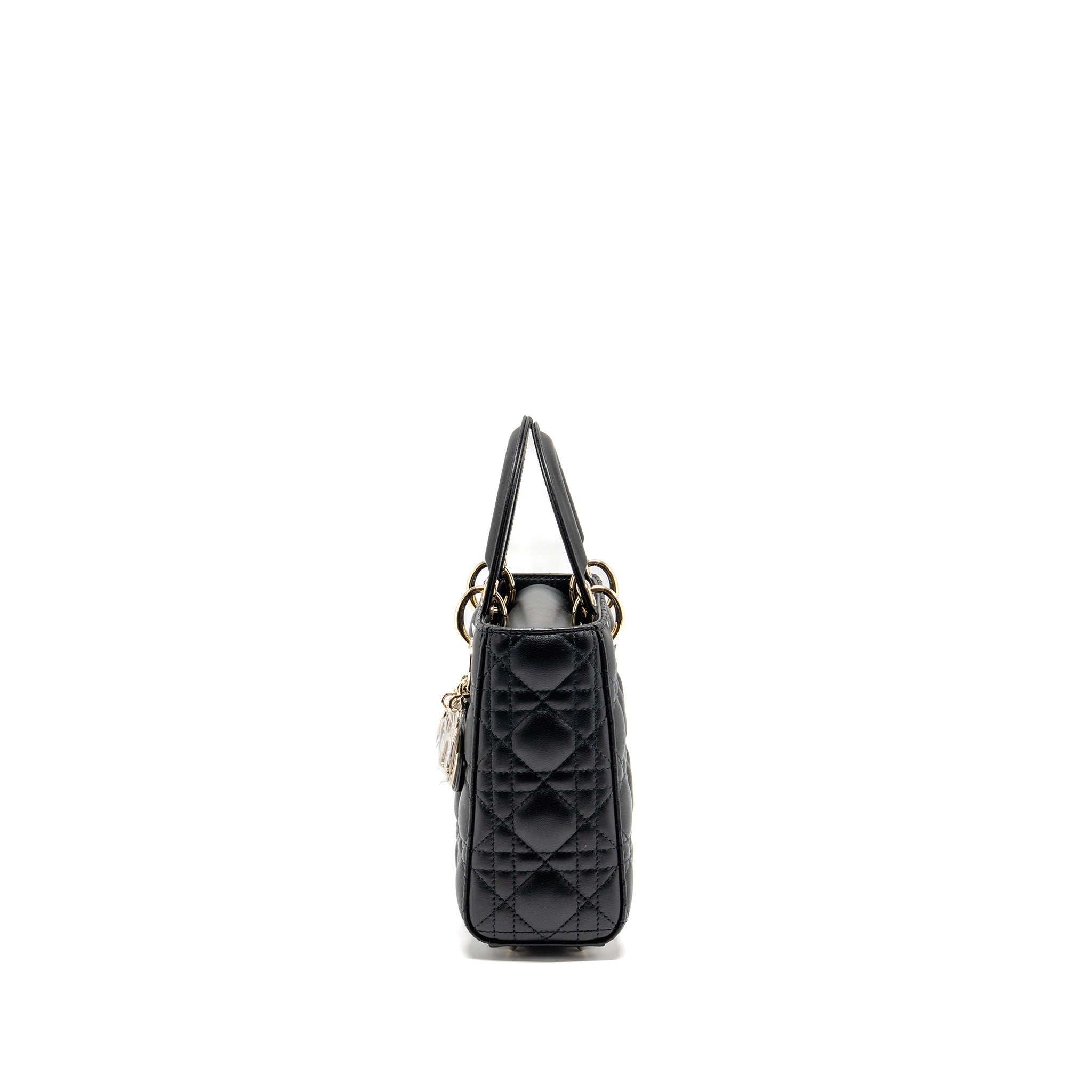 DIOR MY ABCDIOR SMALL LADY DIOR LAMBSKIN BLACK LGHW